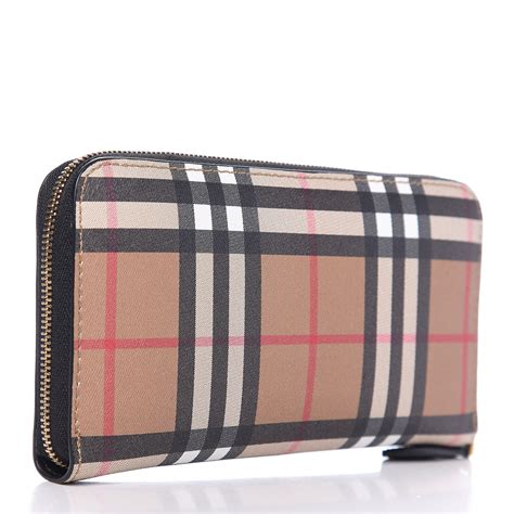 burberry money wallet with zipper|burberry vintage check wallet.